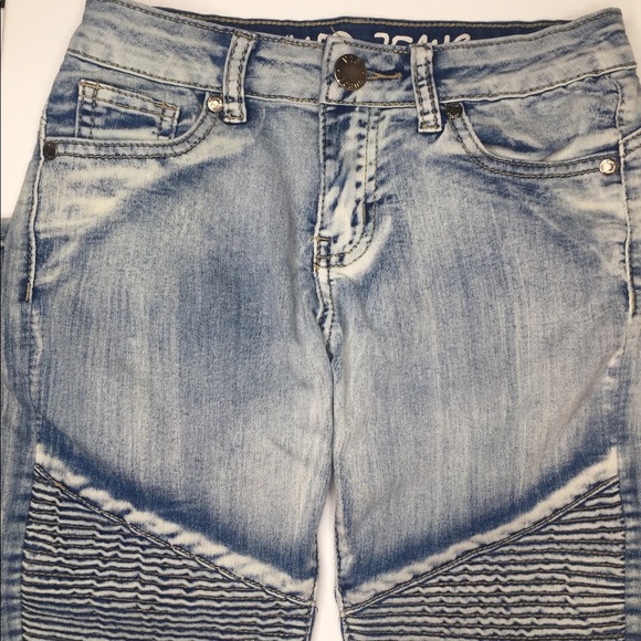 Girls biker blue jeans size 10 VIP Jeans - Picture 2 of 9